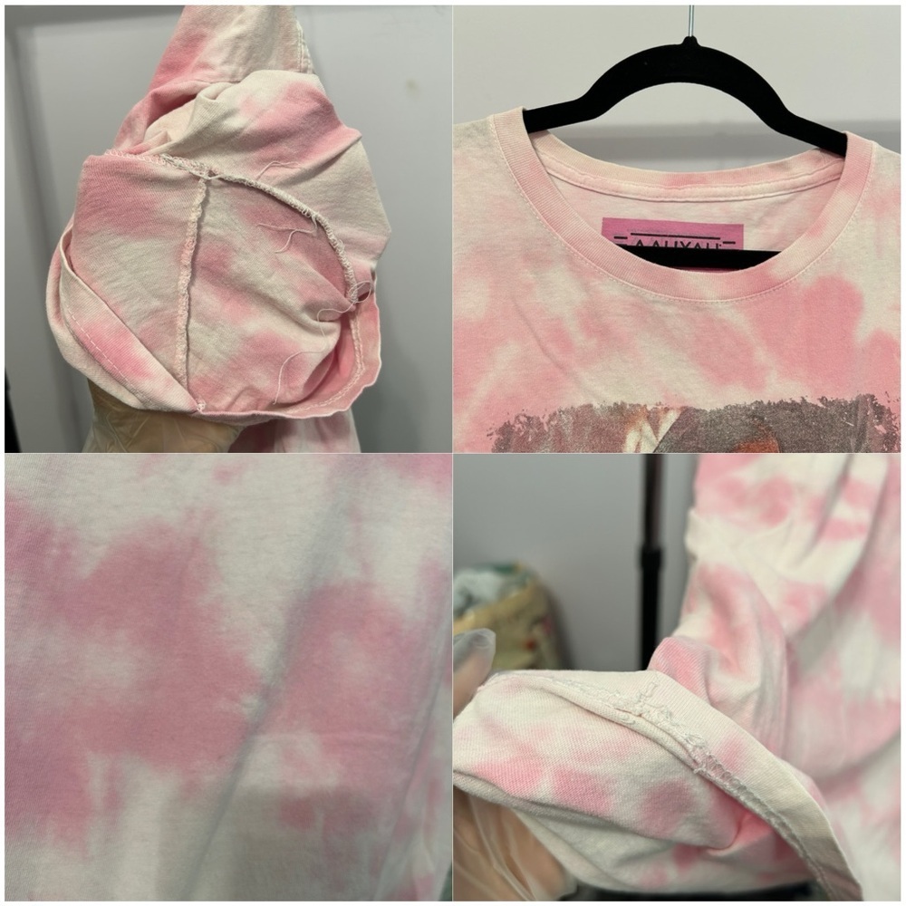 Aaliyah Pink Tie Dye Graphic Tshirt Size Large - "Ashlee" - Picture 12 of 16